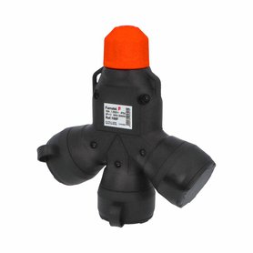 Adaptér trojnásobný 188F IP54/250V/16A - domovní, 3P svorka, černý, robustní - SOLID PRO Adaptér trojnásobný 188F IP54/250V/16A - domovní, 3P svorka, černý, robustní - SOLID PRO