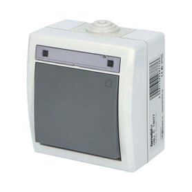 ATLAS IP55 Tlačítko symbol "zvonek" č.1/0, šedé