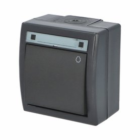 ATLAS IP55 Tlačítko symbol "světlo" č.1/0, antracitové