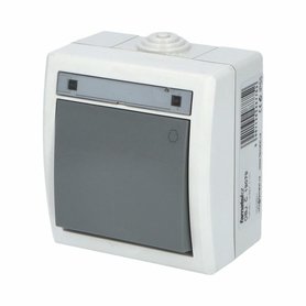 ATLAS IP55 Tlačítko symbol "světlo" č.1/0, šedé