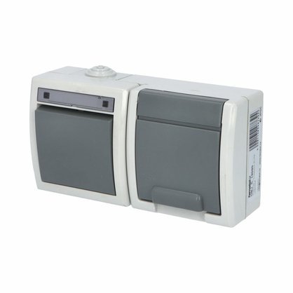 ATLAS IP55 Přepínač č.6+zásuvka 2P+PE