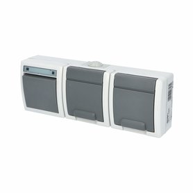 ATLAS IP55 Přepínač č.6+zásuvka 2x 2P+PE