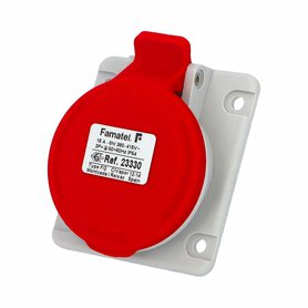 Zásuvka vestavná 23330 IP44-54/400V/16A/4P 6h, šikmá 10° - SpeedPRO