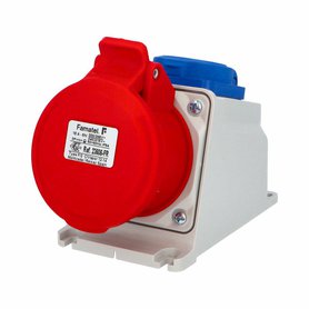 Zásuvka nástěnná kombinovaná 23606-FR IP44-54/1x230V/16A, 1x400V/16A/5 - SpeedPRO