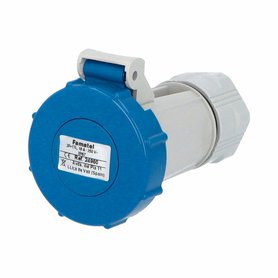 Spojka 24960 IP65-67 230V 16A 3p SCHUKO, modro-šedá