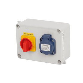 Zás. krabice AcquaBOX 30612 IP54 1x230V s ochr. kolíkem, 1x hl. vypínač