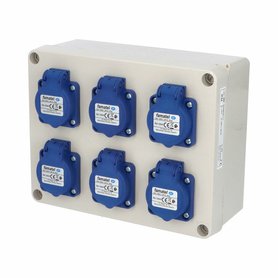 Zás. krabice AcquaBOX 3066 IP54 6x230V s ochr. kolíkem