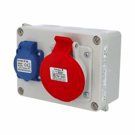Zás. krabice AcquaBOX 3067 IP54 1x230V s ochr. kolíkem, 1x400V/16A/5