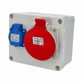 Zás. krabice AcquaBOX 3068 IP54 1x230V s ochr. kolíkem, 1x400V/32A/5