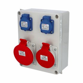 Zás. krabice AcquaBOX 30705 IP54 2x230V s ochr. kolíkem, 1x400V/16A/5, 1x400V/32A/5