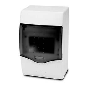 Rozvodnice NUOVA 3604 IP40, 4mod., na omítku, průhl. dveře, 195x115x100mm