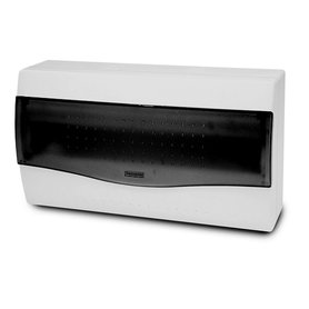 Rozvodnice NUOVA 3618 IP40, 17,5mod., na omítku, průhl. dveře, 195x350x100mm