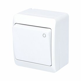 GALATEA IP44 Tlačítko symbol "světlo" č.1/0 (bílá)