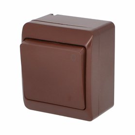 GALATEA IP44 Tlačítko symbol "světlo" č.1/0 (hnědá)