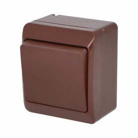 GALATEA IP44 Tlačítko symbol "zvonek" č.1/0 (hnědá)
