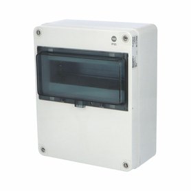 Skříň FlatBOX 5810 IP65, 10mod., na omítku, průhl. dveře, 270x220x120mm Skříň FlatBOX 5810 IP65, 10mod., na omítku, průhl. dveře, 270x220x120mm