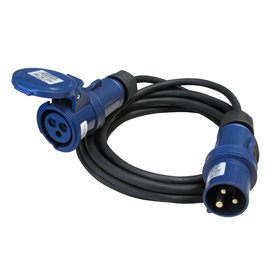 Gum. prodlužovací kabel 5 m s vidlicí a spojkou 230V 16A/3P 6H CEE, IP54