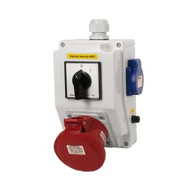 Zás. krabice SmartBOX se spínačem 0-1 sb015 IP44 1x230V/16A, 1x400V/32A/5