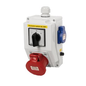 Zás. krabice SmartBOX se spínačem I-0-II sb310 IP44 1x400V/16A/5, 1x230V/16A