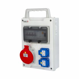 eb190 - EB200010.1 /8M  Zás.skříň EasyBOX IP44 jištěná s chráničem 40/4/003-A, přenosná
