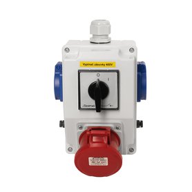 Zás. krabice SmartBOX se spínačem 0-1 sb020 IP44 2x230V/16A, 1x400V/16A/5