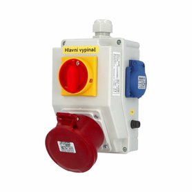 Zás. krabice SmartBOX s hl. vypínačem 0-1 sb225 IP44 2x230V/16A, 1x400V/32A/5
